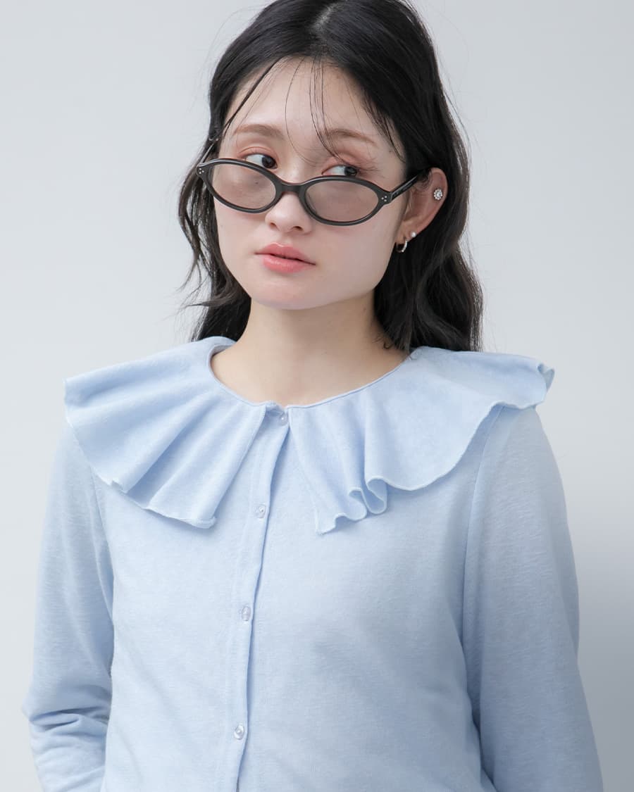 Frill Sheer Cardigan