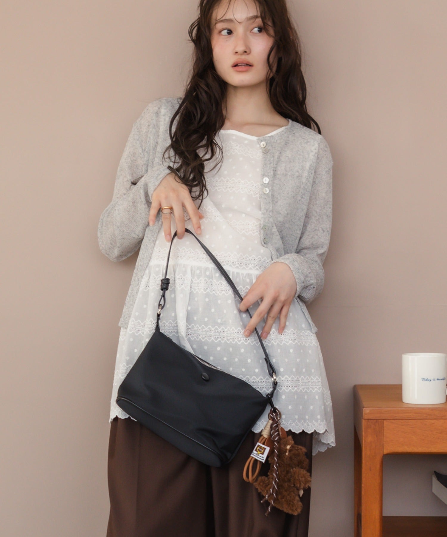 One Handle Nylon Shoulder Bag | HEILIS