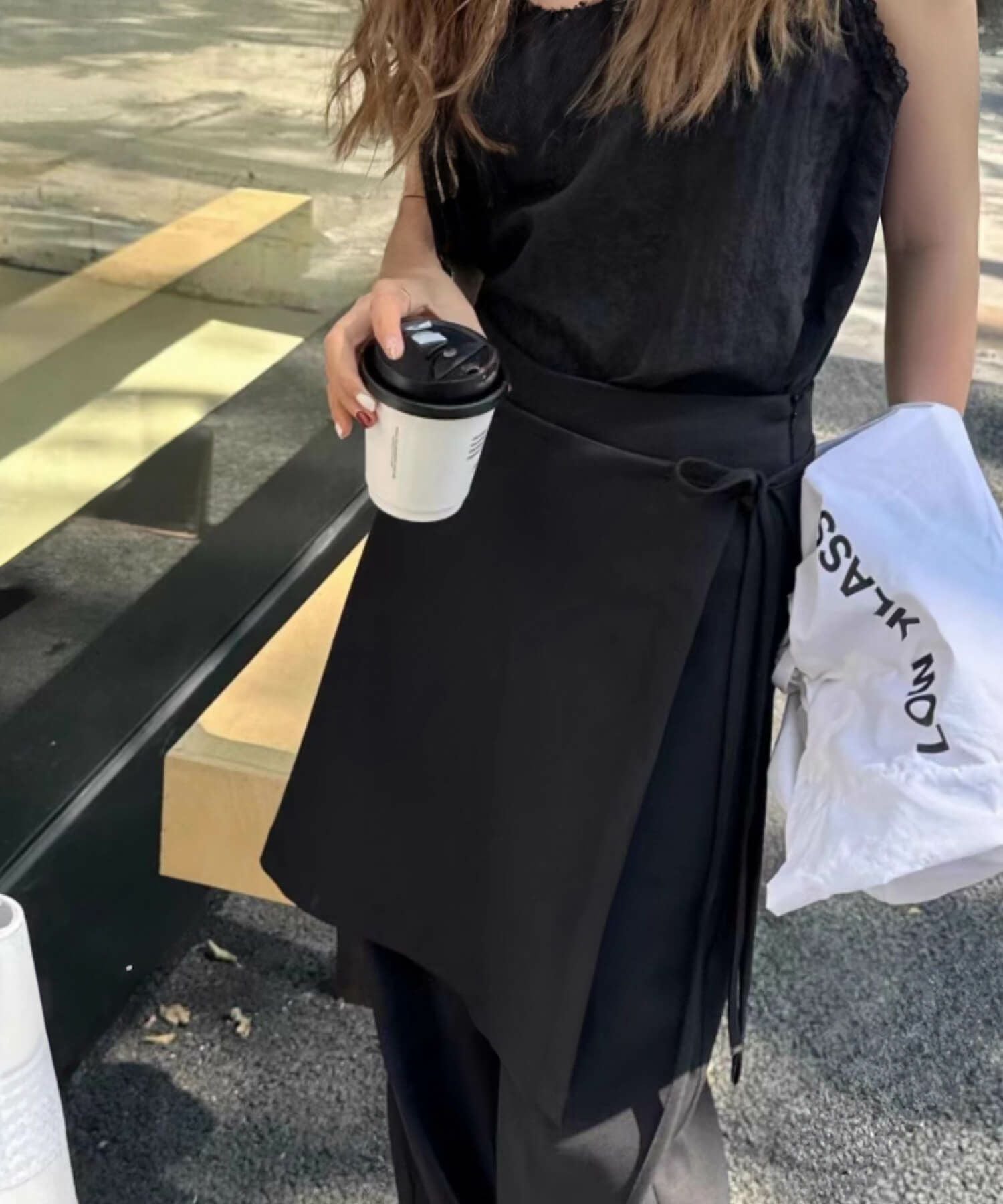 Wrap Skirt Layered Pants | HEILIS