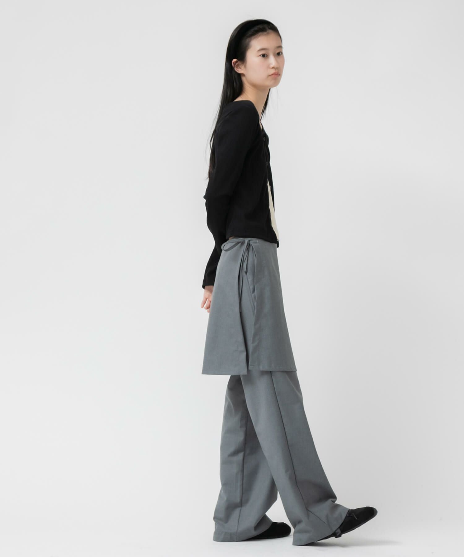 Wrap Skirt Layered Pants | HEILIS