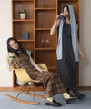 &&左からmodel：160cm brown/163cm navy&&