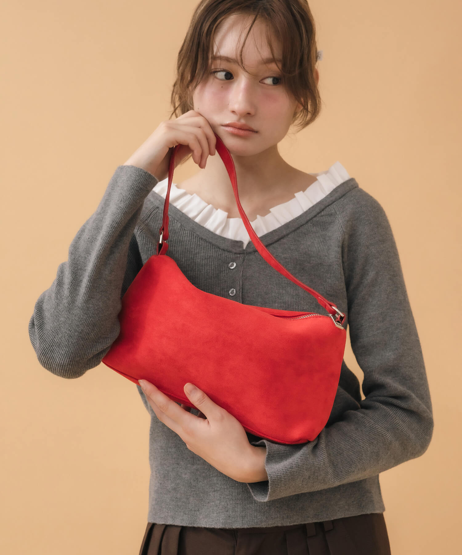 sanatantheory、赤のショルダーバッグ ジャンニ キャリーニ GIANNI CHIARINI 【GIANNI CHIARINI/ジャンニ