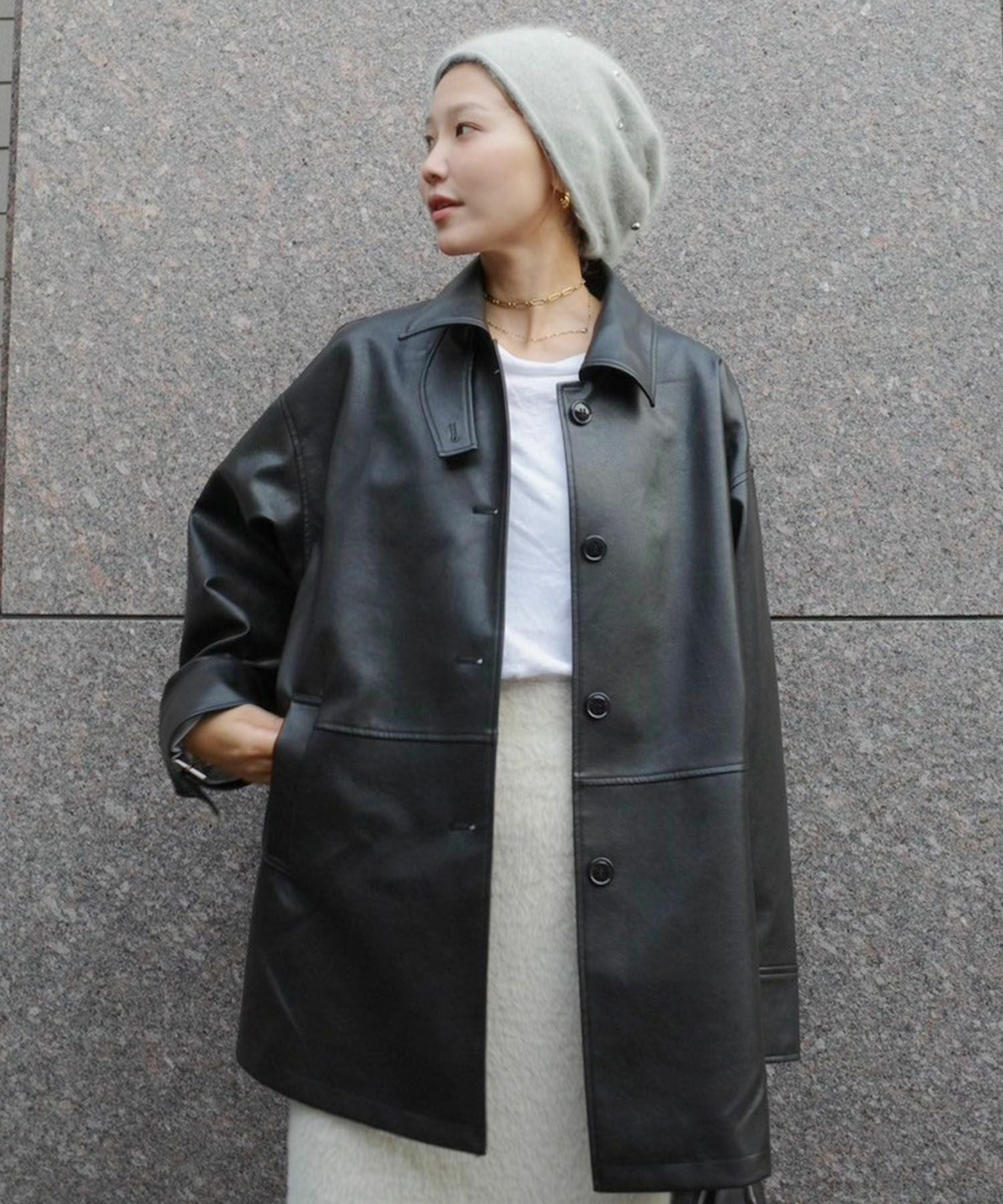Hideka Original】3Way Vintage Fake Leather Jacket | HEILIS