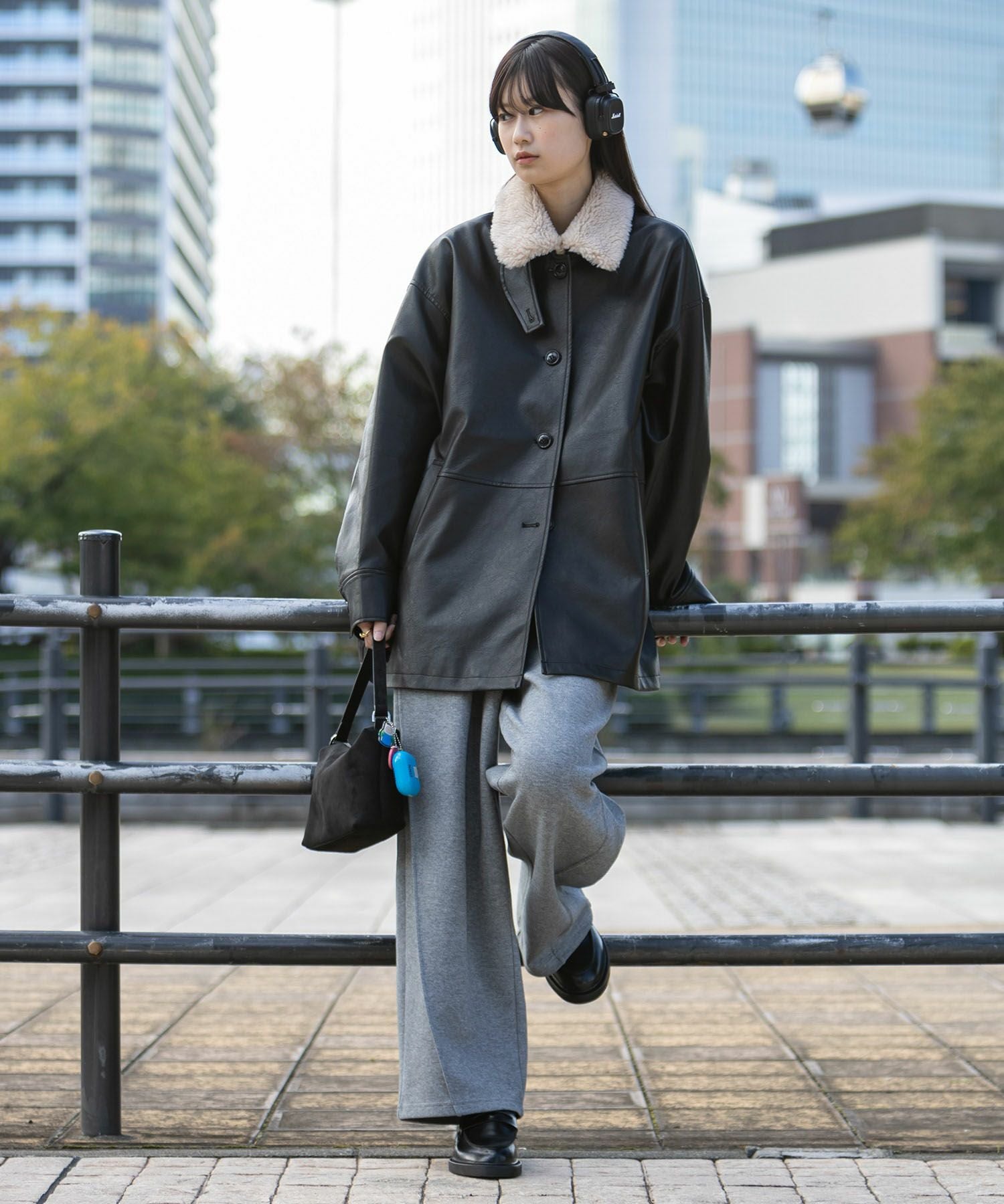 Hideka Original】3Way Vintage Fake Leather Jacket | HEILIS
