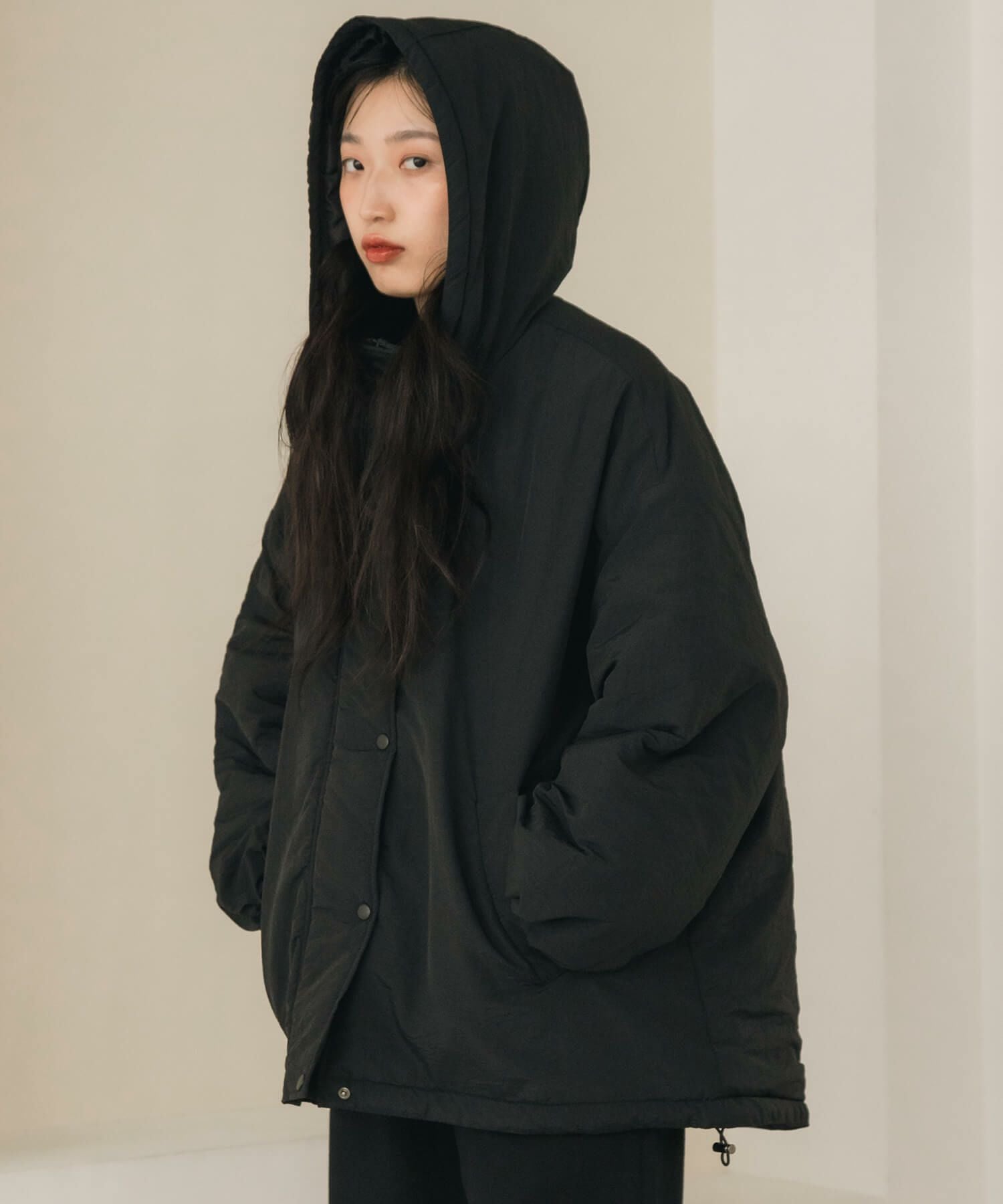 Hoodie Loose Padded Jacket | HEILIS