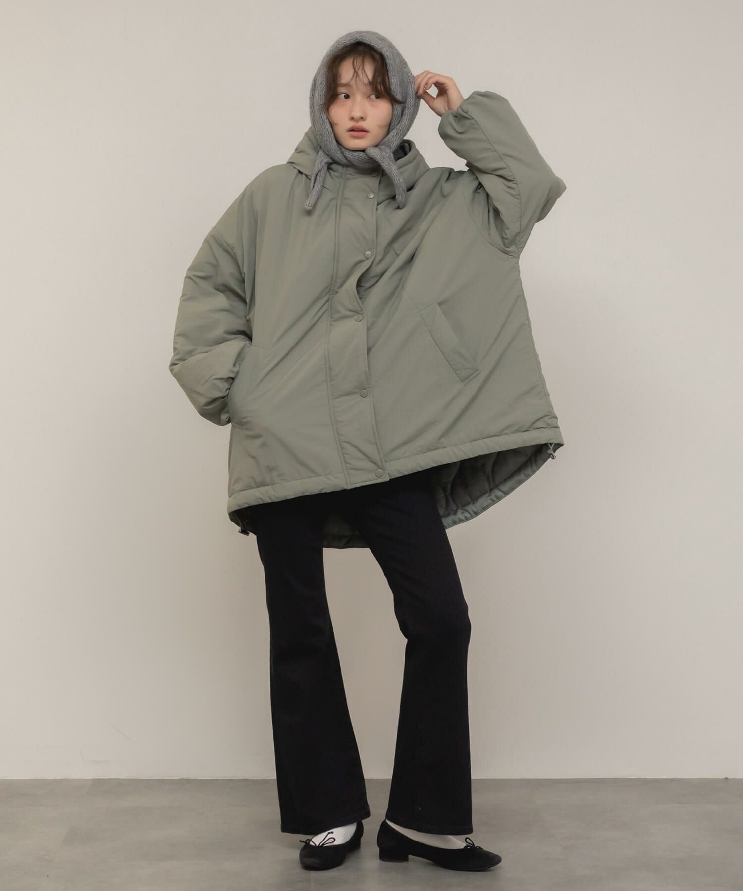 Hoodie Loose Padded Jacket | HEILIS