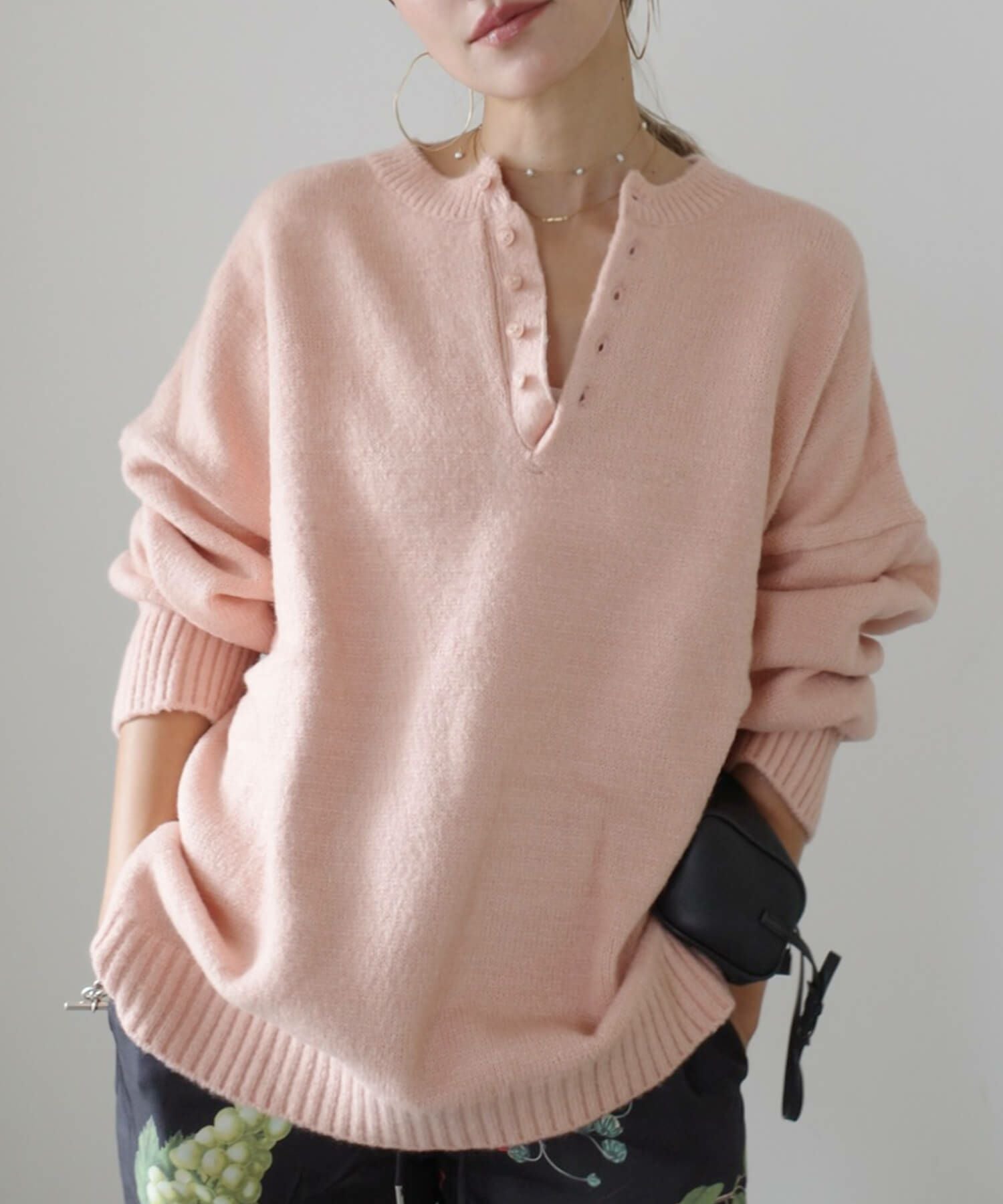 HISASHI着 KIDILL Seditionaries プルオーバーニット Hideka Select】Henley Neck Oversized Knit | HEILIS