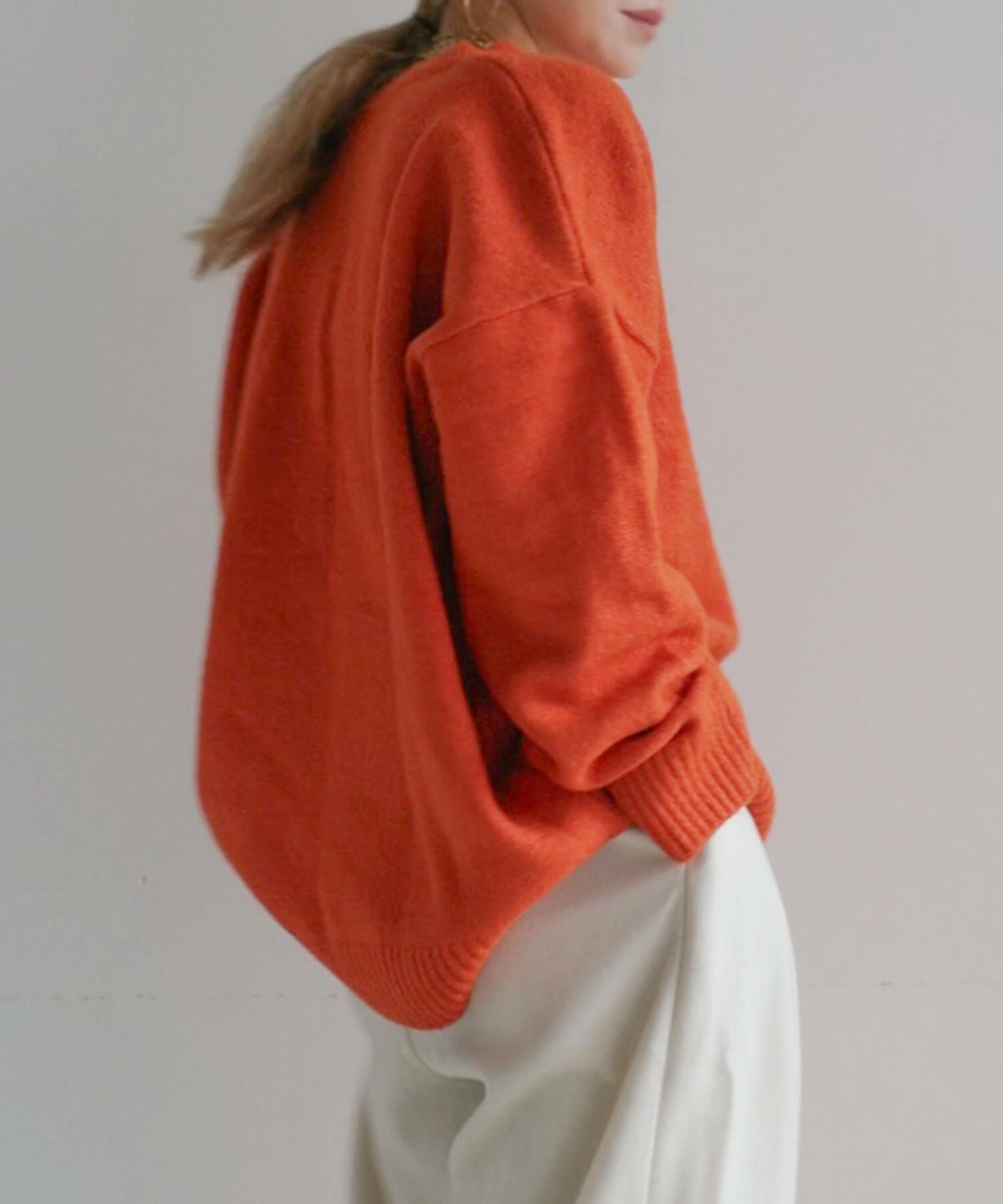 Hideka Select】Henley Neck Oversized Knit | HEILIS