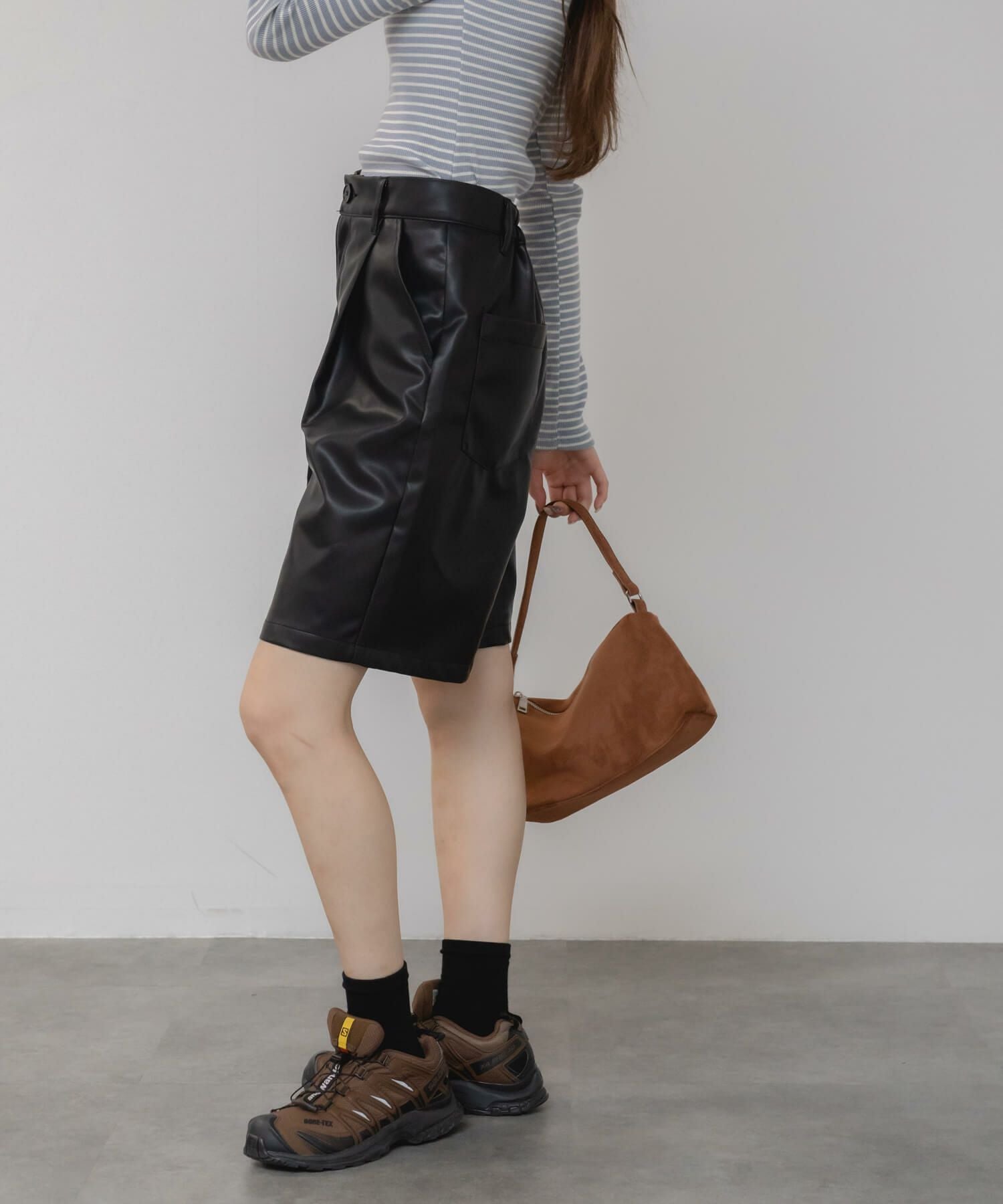 Faux Leather Shorts | HEILIS