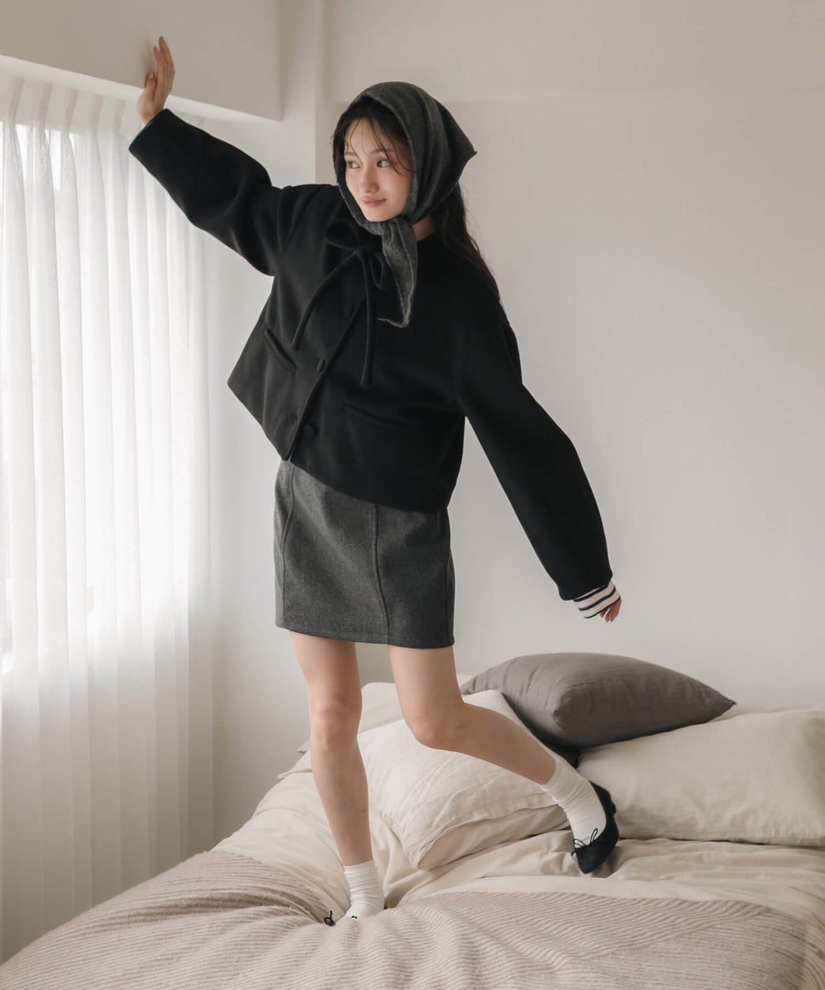 &&model：163cm&&
