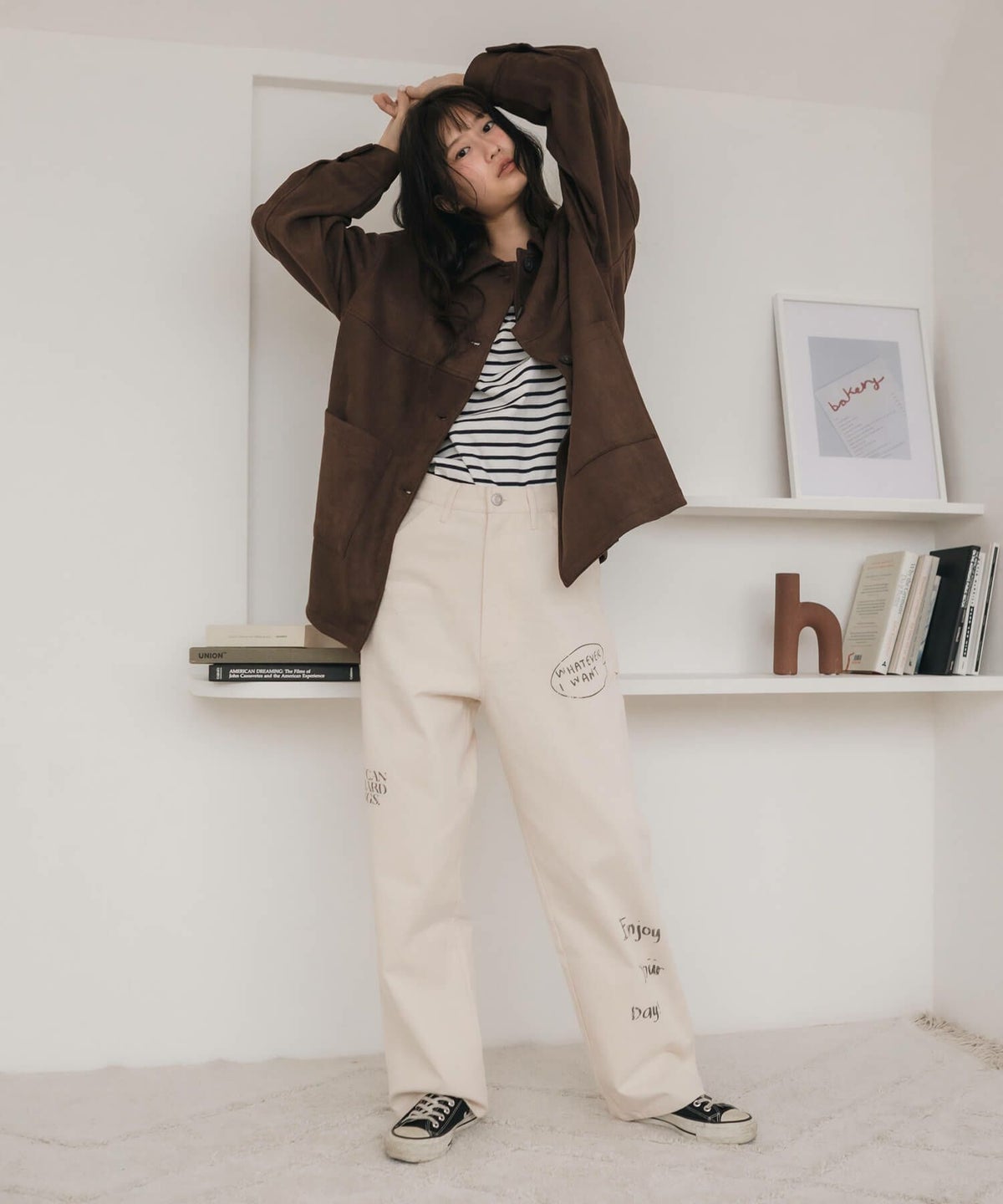 &&model：モデル身長:168cm 着用サイズ:M&&