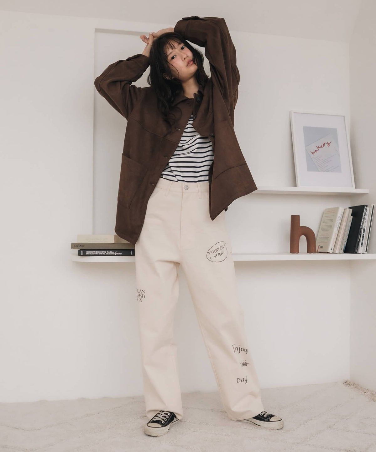 &&model：モデル身長:168cm 着用サイズ:M&&