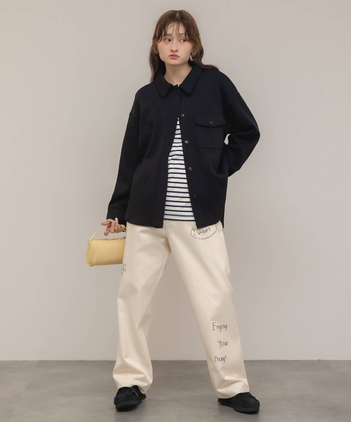 &&model：モデル身長:163cm 着用サイズ:M&&