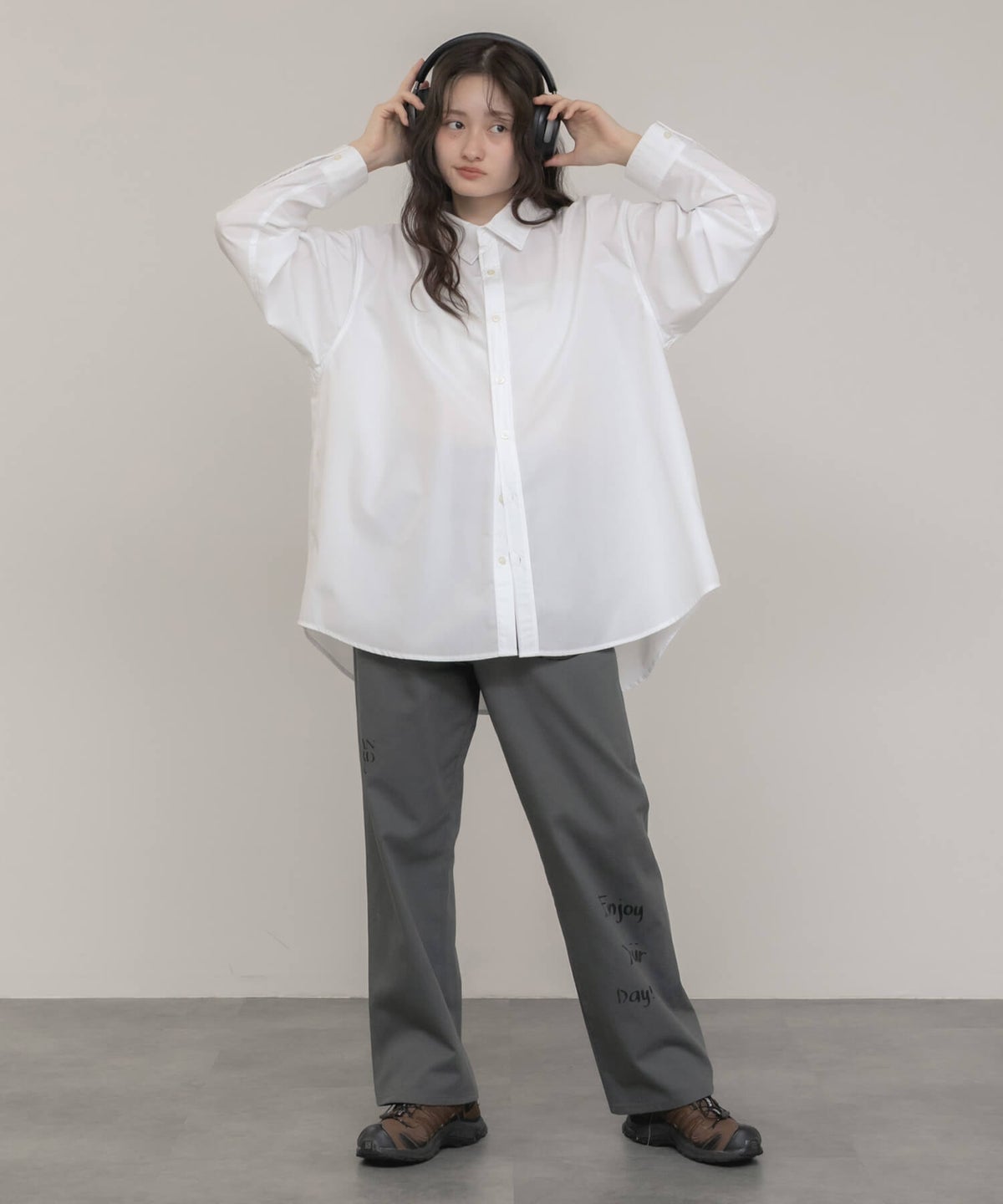 &&model：モデル身長:163cm 着用サイズ:M&&