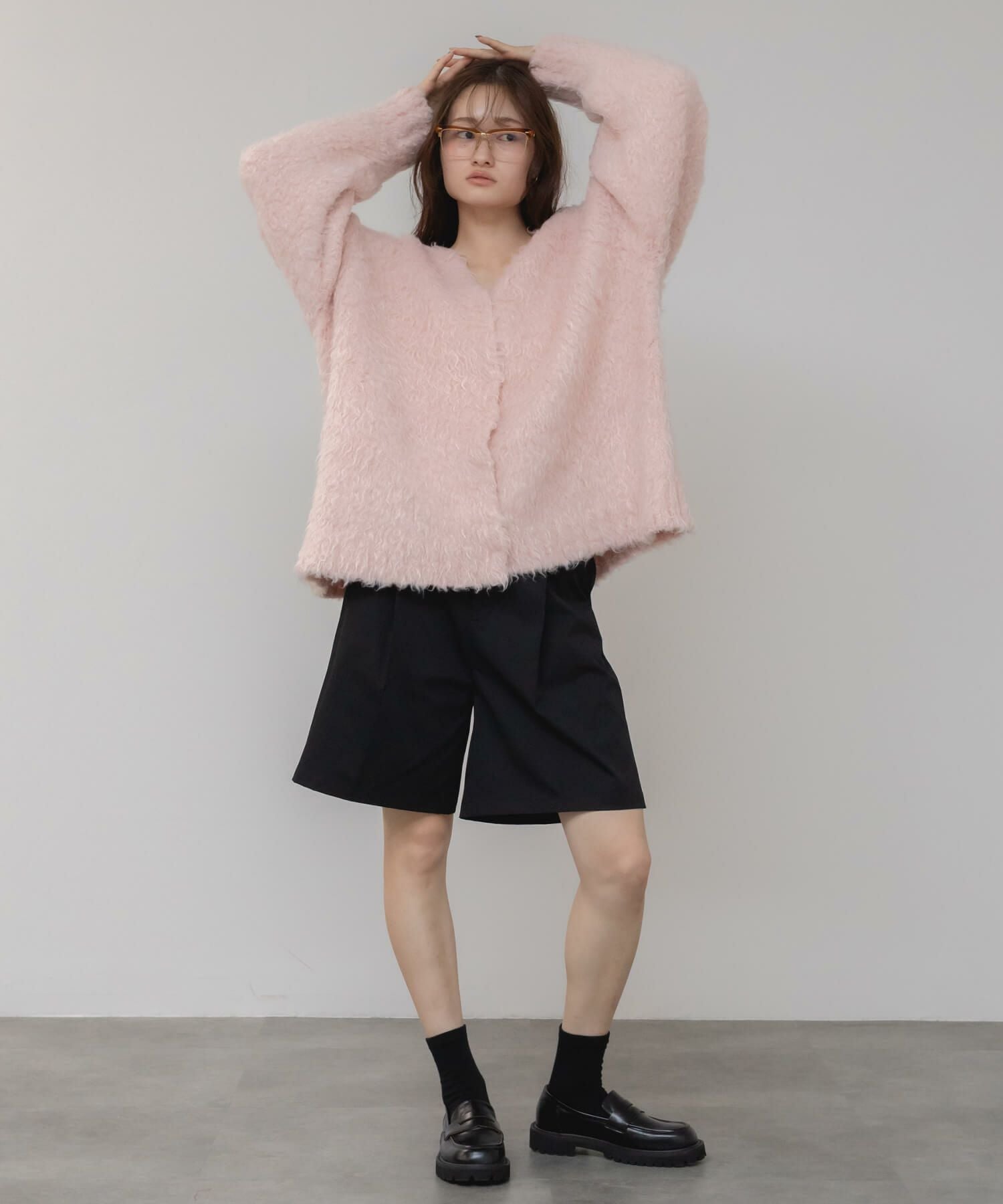 hideka select】Shaggy Loose Cardigan | HEILIS