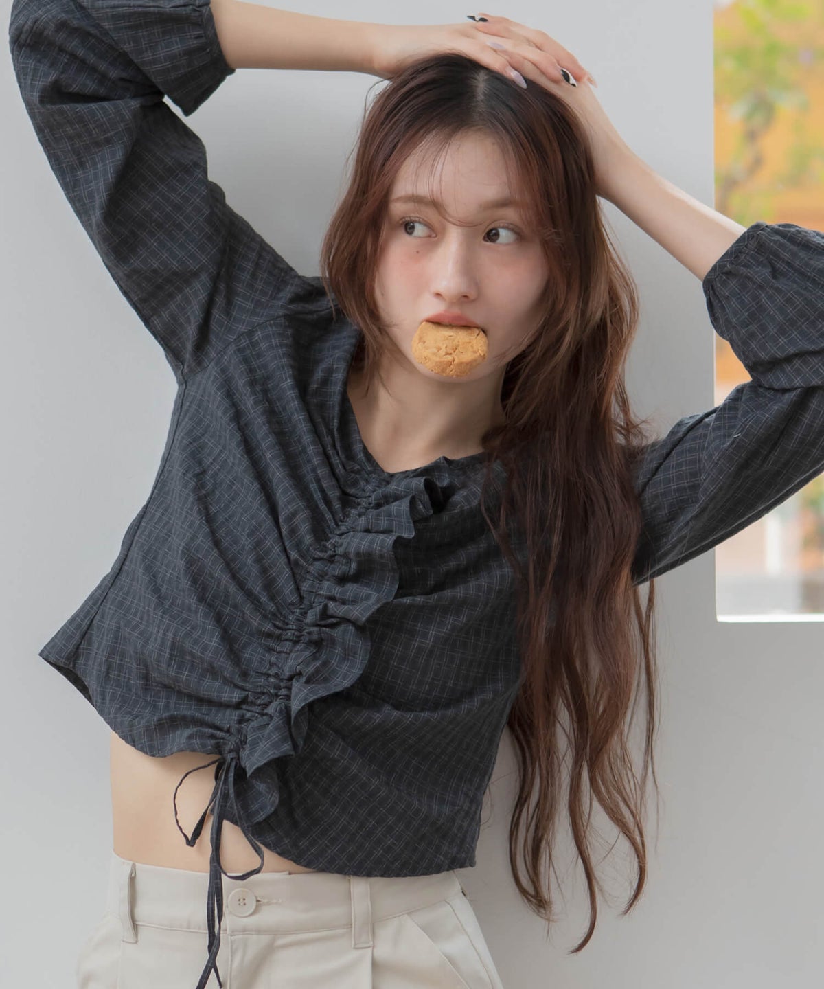 &&model：163cm&&