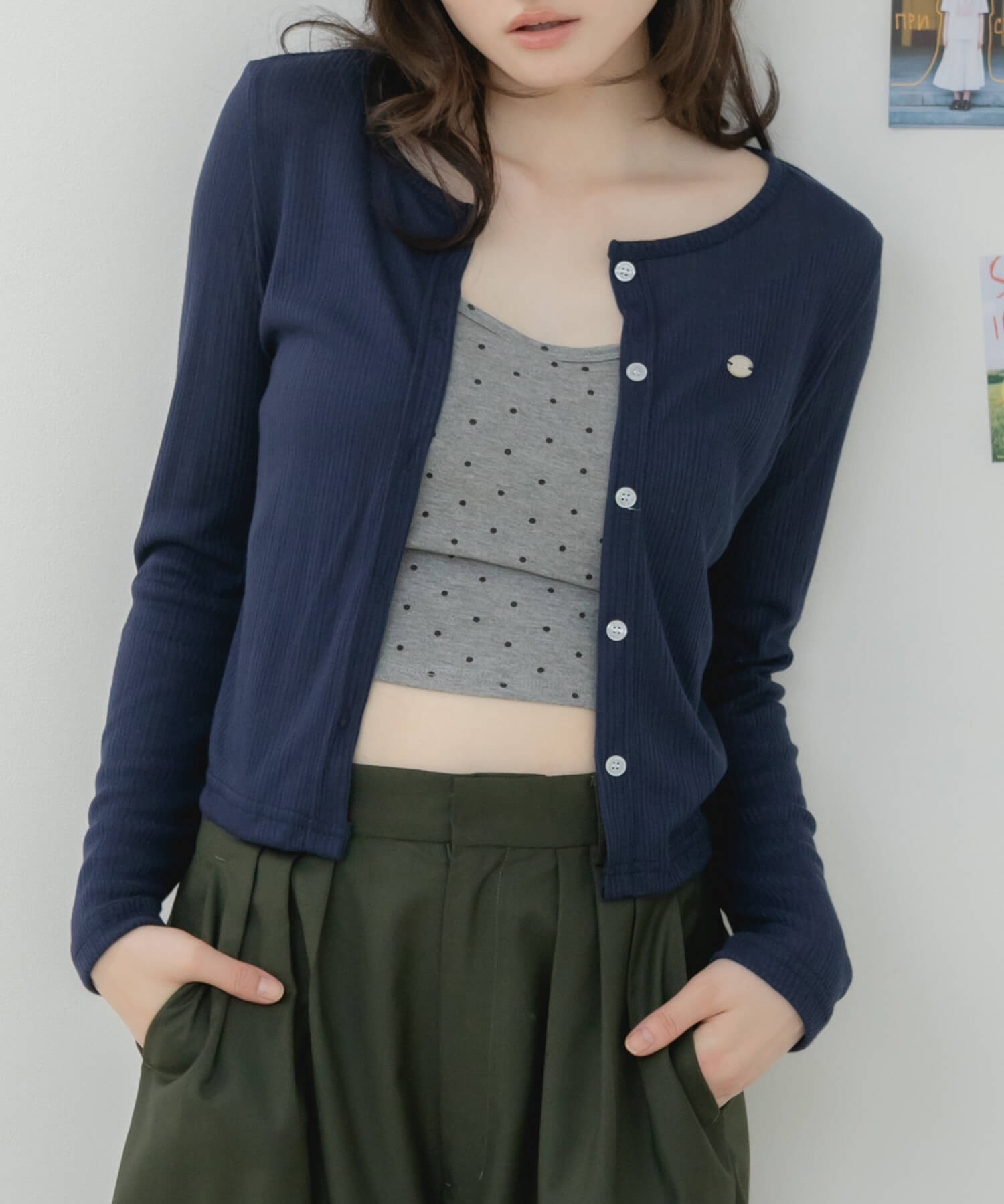 Ribbed Sheer Cardigan | HEILIS