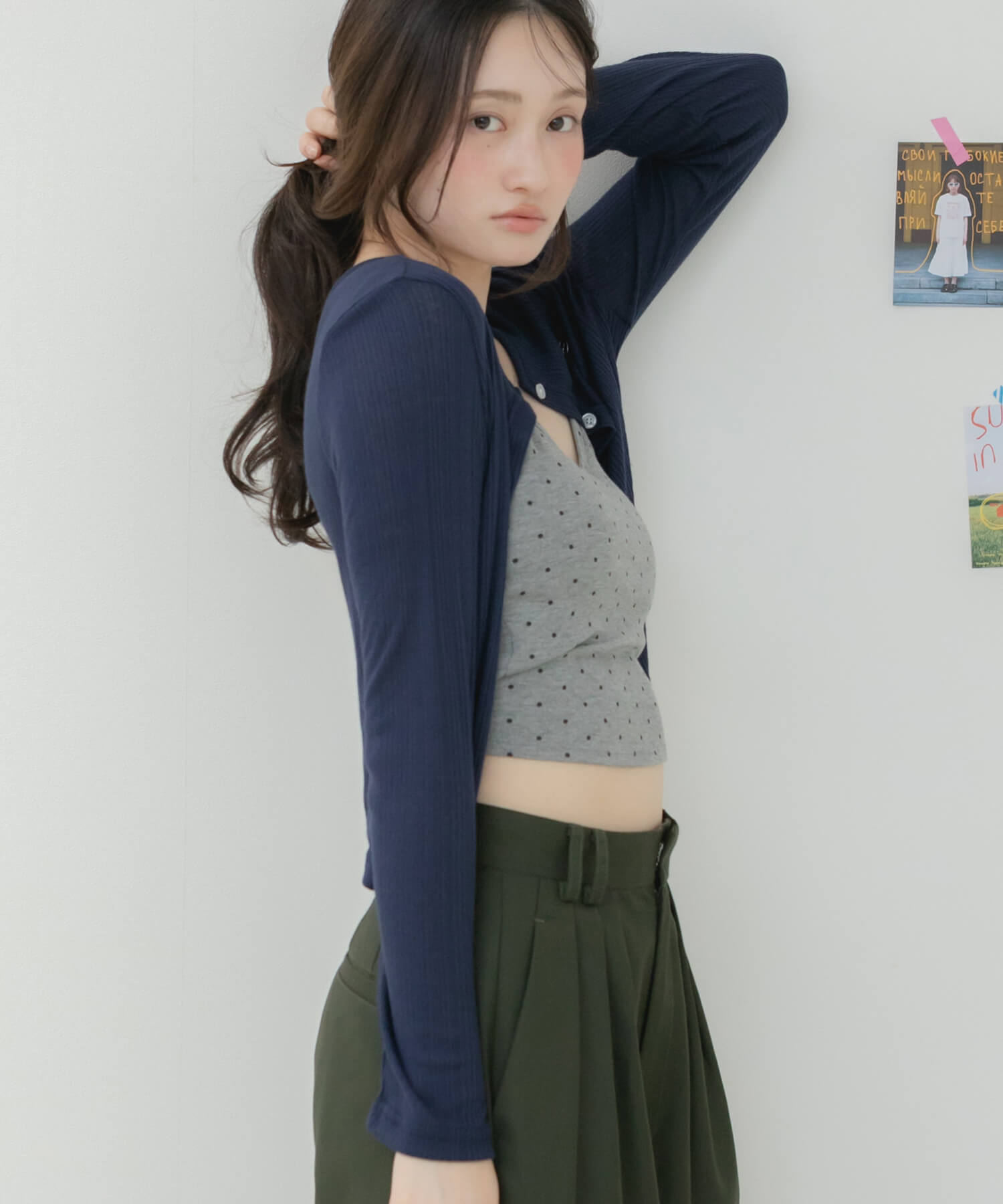 Ribbed Sheer Cardigan | HEILIS