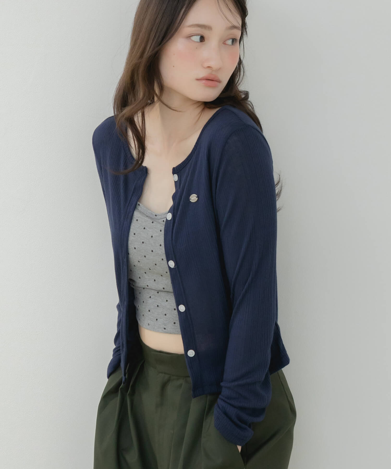 Ribbed Sheer Cardigan | HEILIS