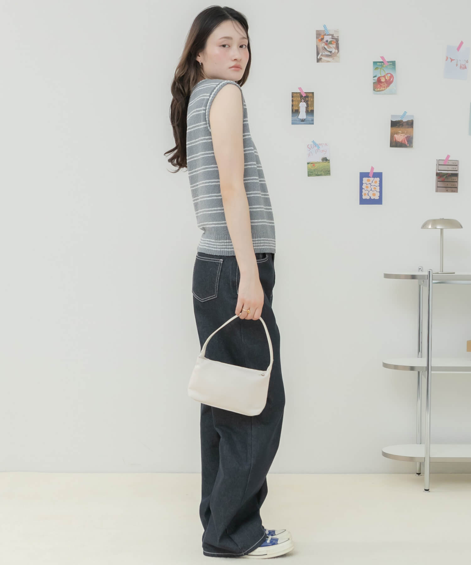 Striped Knit Tank Top | HEILIS