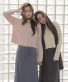 &&左からmodel：163cm pink/160cm ivory&&