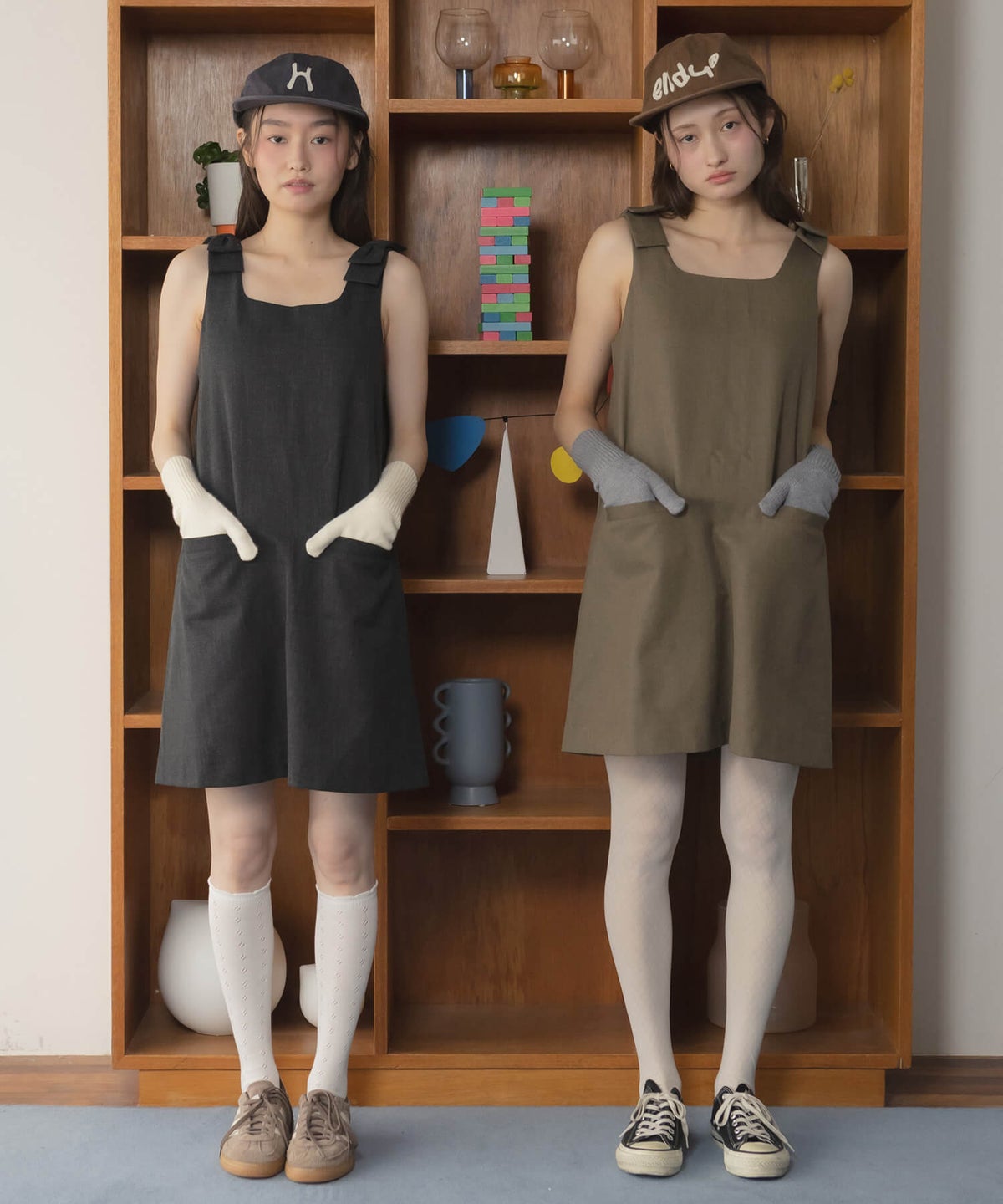 &&左からmodel：160cm black/163cm brown&&