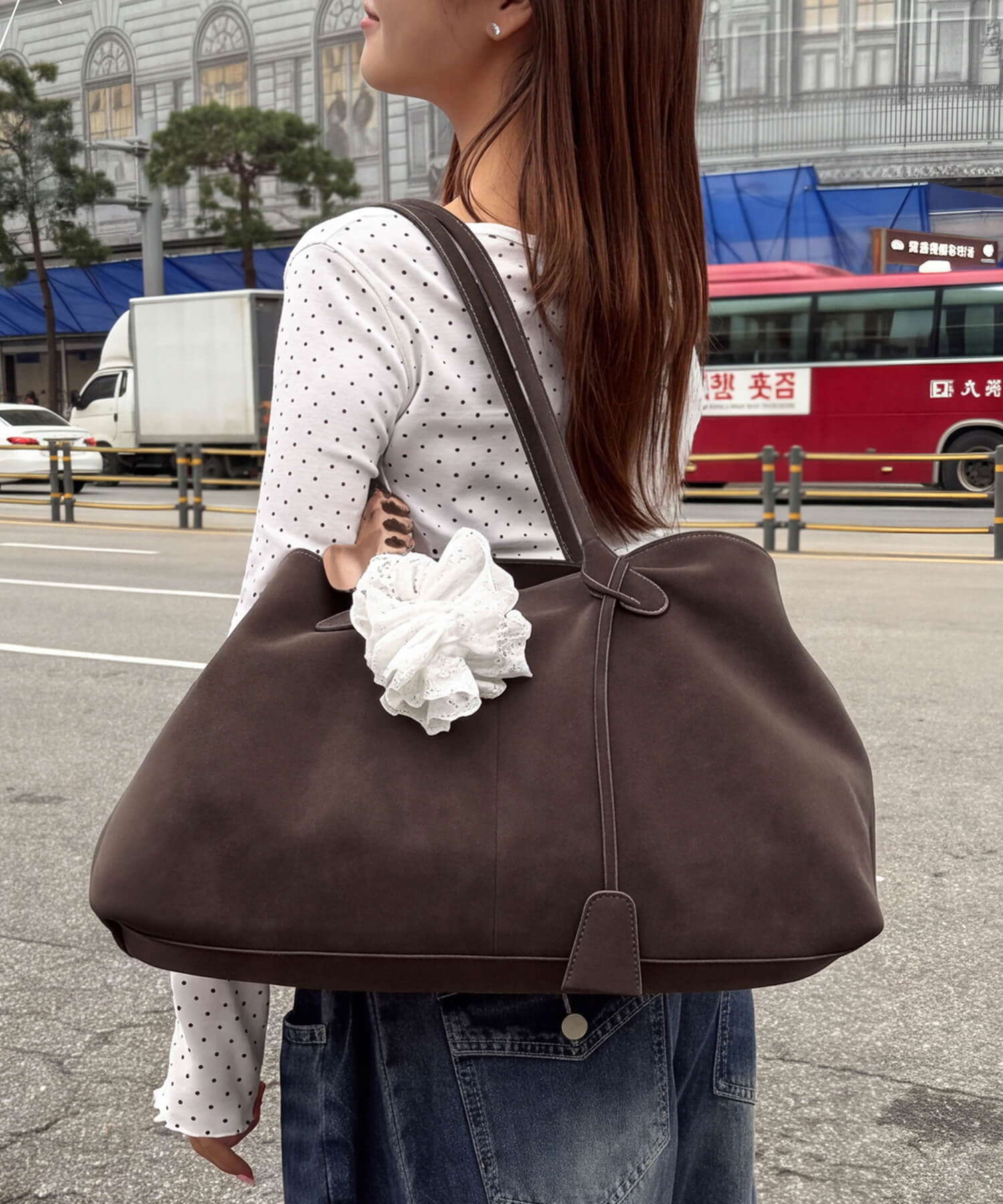RINO様 レディースバッグ Rino Select】Square Suede Tote Bag | HEILIS