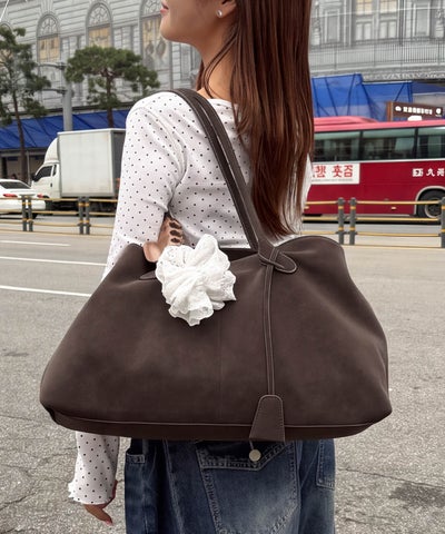 Square Suede Tote Bag